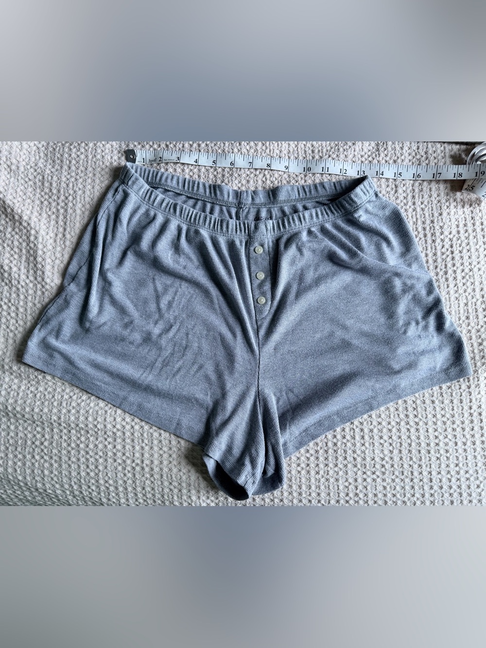 Gap Body Ribbed Knit Lounge Shorts - Gray, M